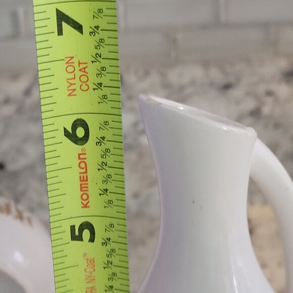 Vintage White Ceramic Pitcher Set With Gold Wheat Design - Picture 7 of 7